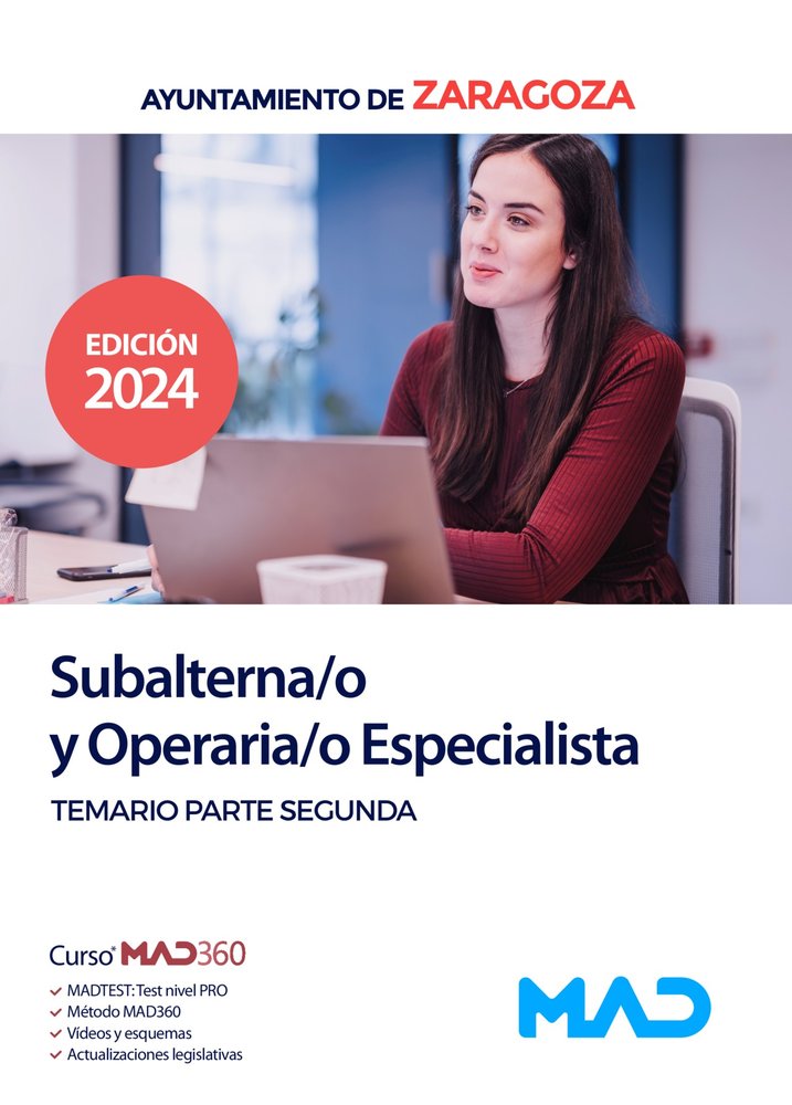 Subalterna/o y Operaria/o Especialista del Ayuntamiento de Zaragoza. Temario parte segunda, de RAMIREZ FERNANDEZ | portada de