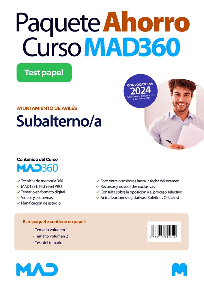OPOSICIONES SUBALTERNO/A DEL AYUNTAMIENTO DE AVILES. PAQUETE AHORRO DE LIBROS Y, de JIMENO MOLINS | portada del libro