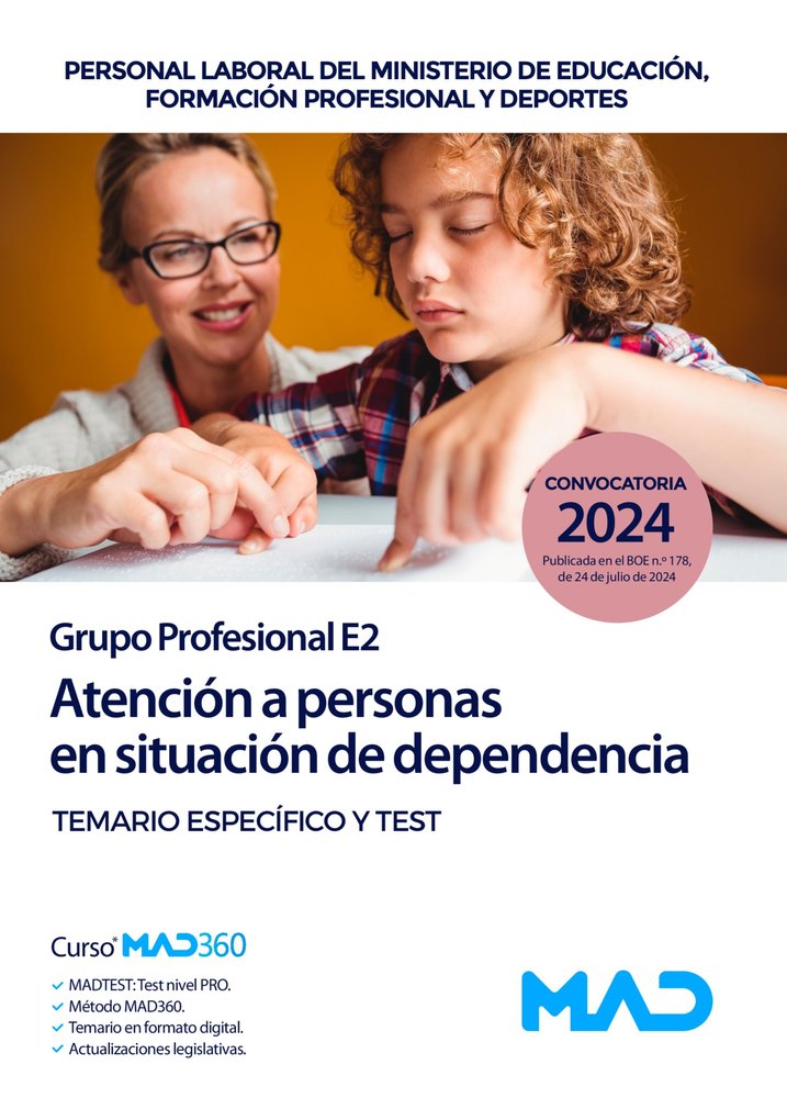 TEMARIO ESPECIFICO Y TEST ATENCION PERSONAS SITUACION DEPENDENCIA, de VV.AA | portada del libro