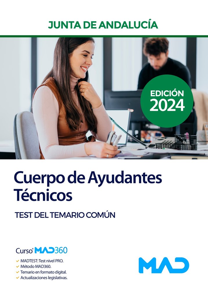 CUERPO AYUDANTES TECNICOS TEST TEMARIO COMUN JUNTA ANDALUCIA | portada del libro