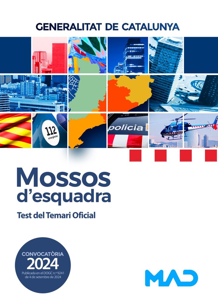 MOSSOS DESQUADRA TEST TEMARI OFICIAL GENERALITAT CATALUÑA | portada del libro