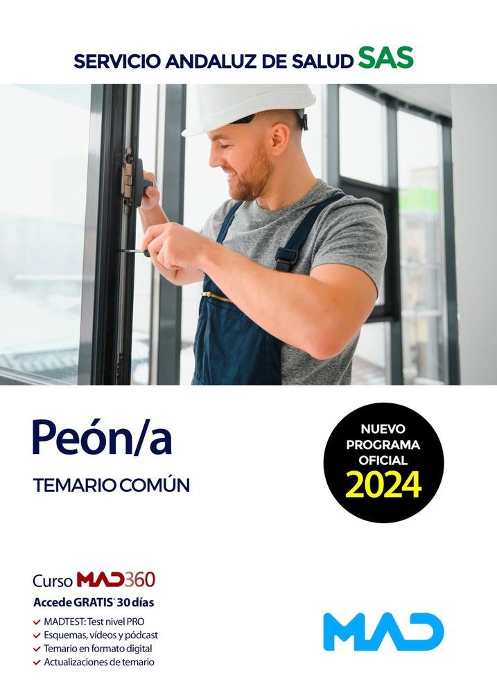 PEON/A TEMARIO COMUN SERVICIO ANDALUZ SALUD SAS | portada del libro