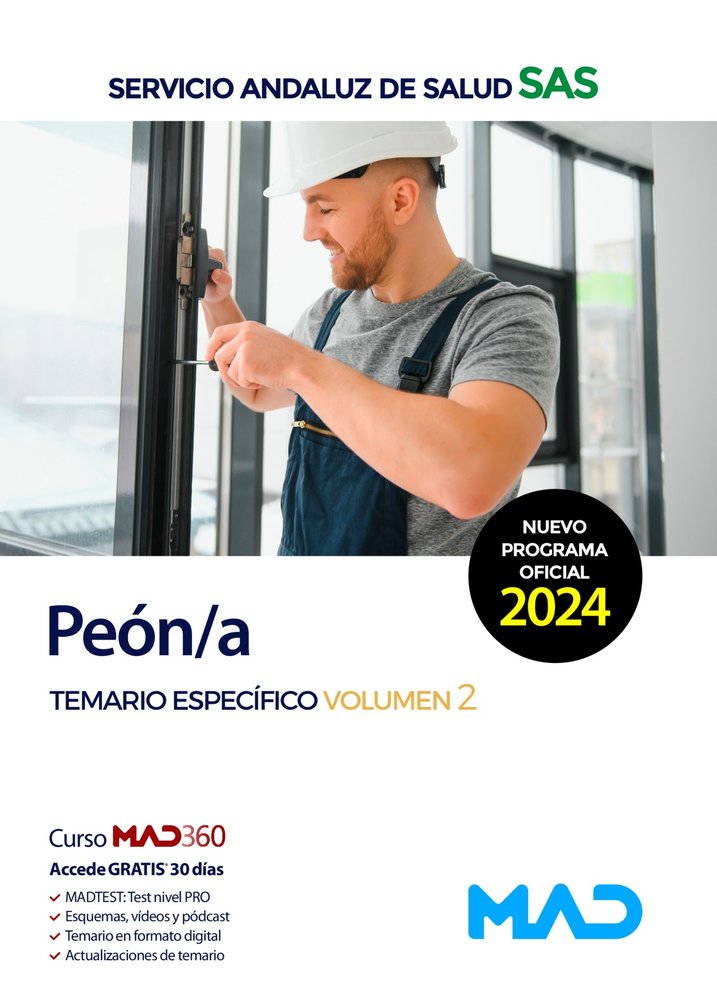 PEON SAS TEMARIO ESPECIFICO VOL 2 2024, de Varios autores | portada del libro
