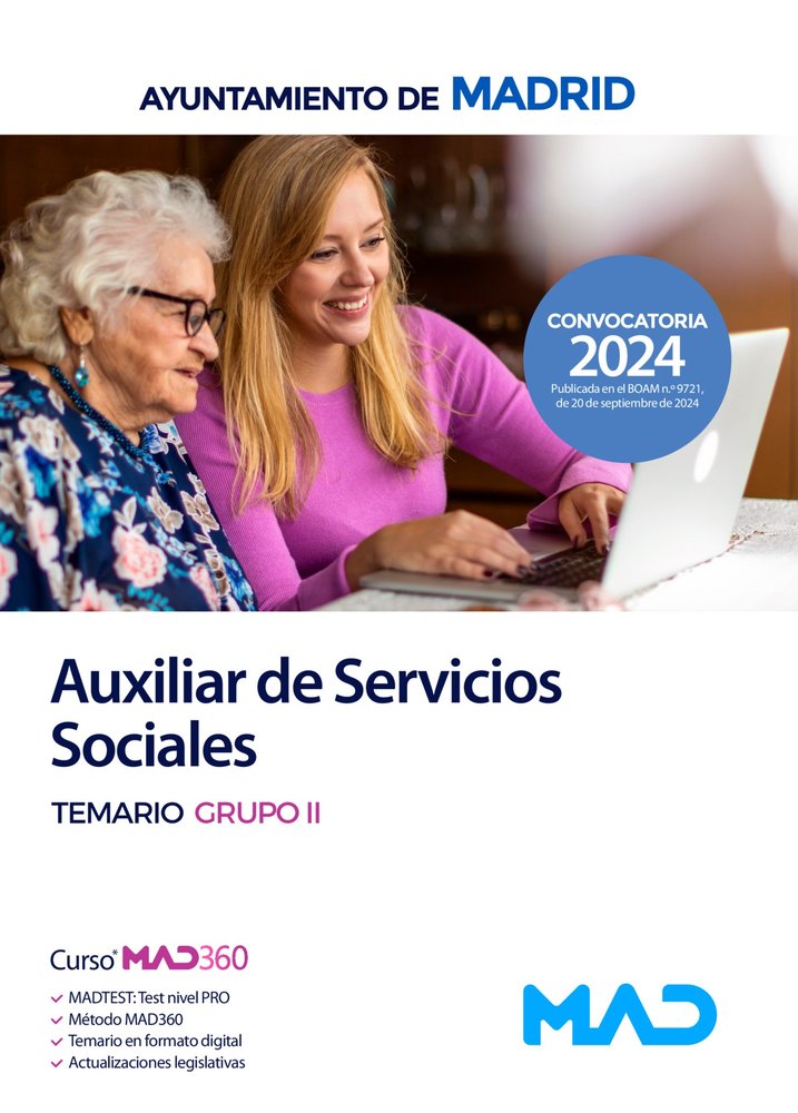 AUXILIAR DE SERVICIOS SOCIALES AYTO MADRID TEMARIO 2 | portada del libro