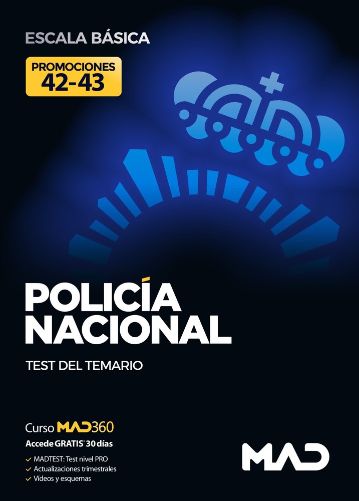 POLICIA NACIONAL ESCALA BASICA PROMOCION 42 TEST | portada del libro