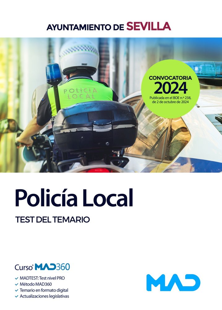POLICIA LOCAL TEST AYUNTAMIENTO DE SEVILLA | portada del libro