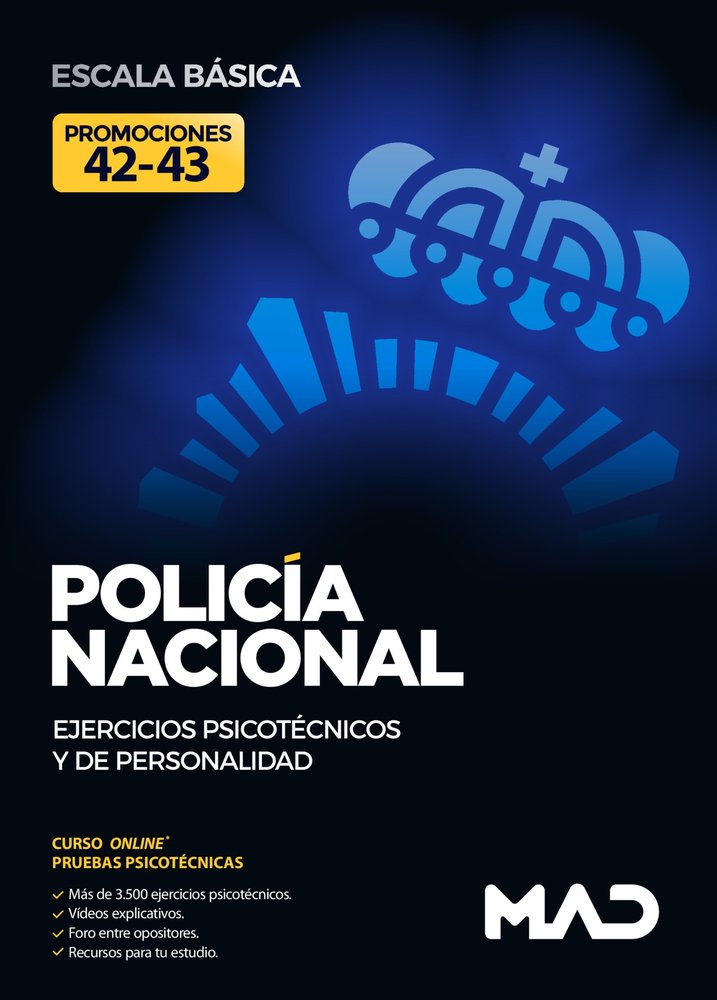 POLICIA NACIONAL ESCALA BASICA PROMOCION 42 EJERCICIOS PSIC | portada del libro