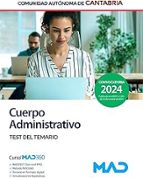 CUERPO ADMINISTRATIVO TEST COMUNIDAD AUTONOMA CANTABRIA, de Varios autores | portada del libro