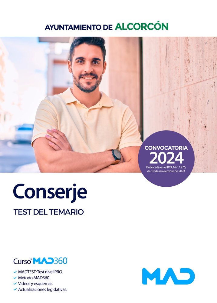 CONSERJE/CONSERJE CORRETURNOS AYUNTAMIENTO ALCORCON., de CLAVIJO GAMERO | portada del libro
