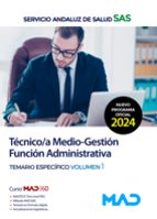 TECNICO/A MEDIO GESTION FUNCION ADMINISTRATIVA TEMARIO 1 SA, de Varios autores | portada del libro