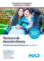 TECNICO/A ATENCION DIRECTA GRUPO III TEMARIO ESPECIFICO 3 C, de Varios autores | portada del libro