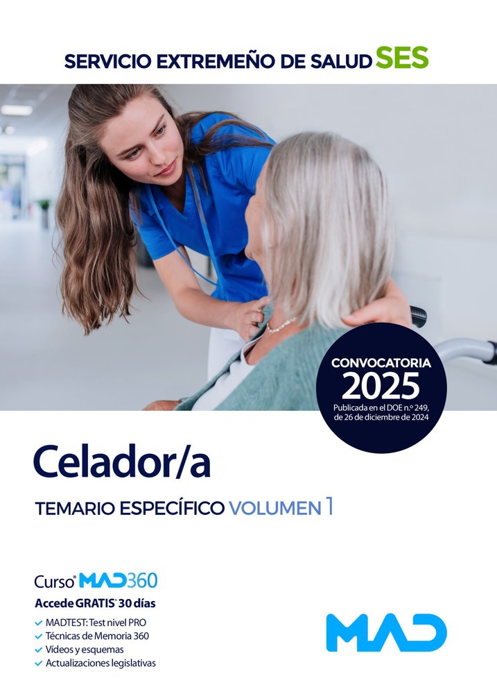 Celador/a temario especifico volumen 1 extremadura, de AA.VV. | portada del libro