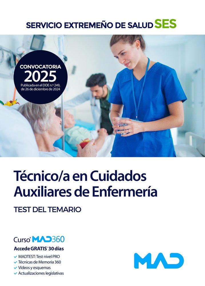 TECNICO MEDIO SANITARIO CUIDADO AUXILIAR ENFERMERIA TEST | portada del libro