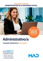 ADMINISTRATIVO/A SEGURIDAD SOCIAL PROMOCION INTERNA TEMARIO, de Varios autores | portada del libro