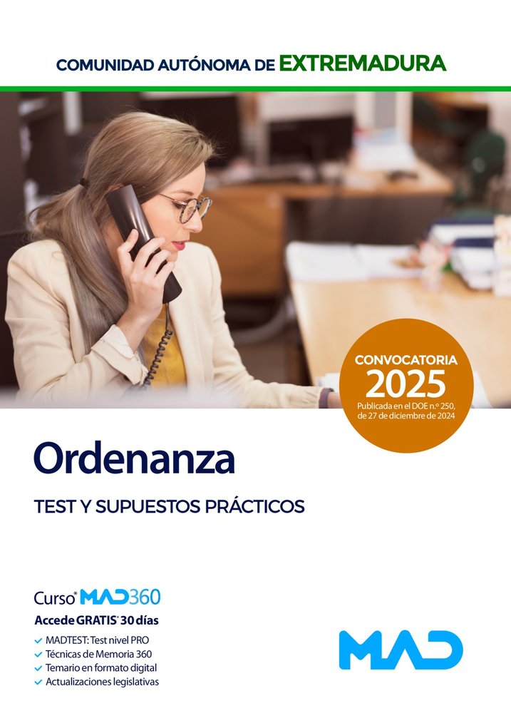 ORDENANZA PERSONAL LABORAL GRUPO V TEST Y SUPUESTO | portada del libro