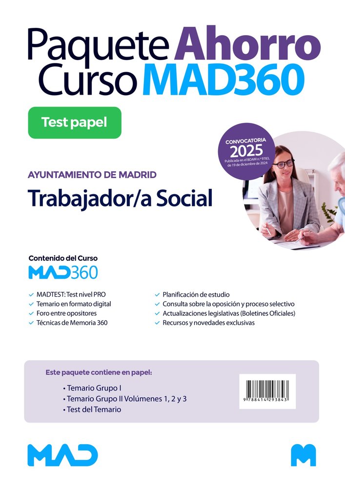 OPOSICIONES TRABAJADOR/A SOCIAL DEL AYUNTAMIENTO DE MADRID. PAQUETE AHORRO DE LI, de GARCIA FERNANDEZ | portada del libro