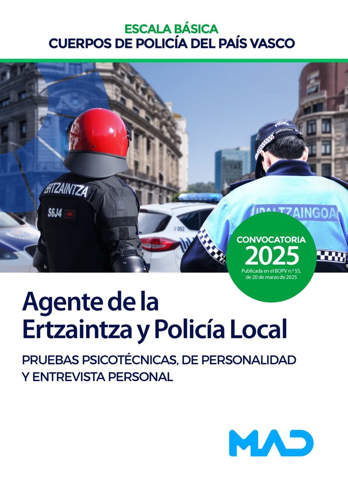 AGENTE DE LA ERTZAINTZA ( PSICOTECNICOS) | portada del libro