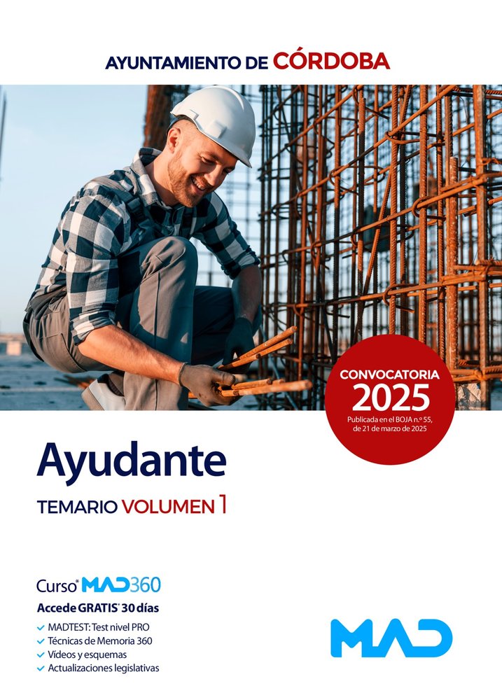 AYUDANTE TEMARIO 1 AYUNTAMIENTO CORDOBA | portada del libro