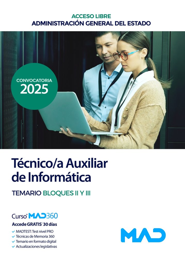 TECNICO/A AUXILIAR INFORMATICA ACCESO LIBRE TEMARIO II III | portada del libro