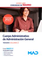 CUERPO ADMINISTRATIVO ADMINISTRACION GENERAL 2 MADRID, de Varios autores | portada del libro