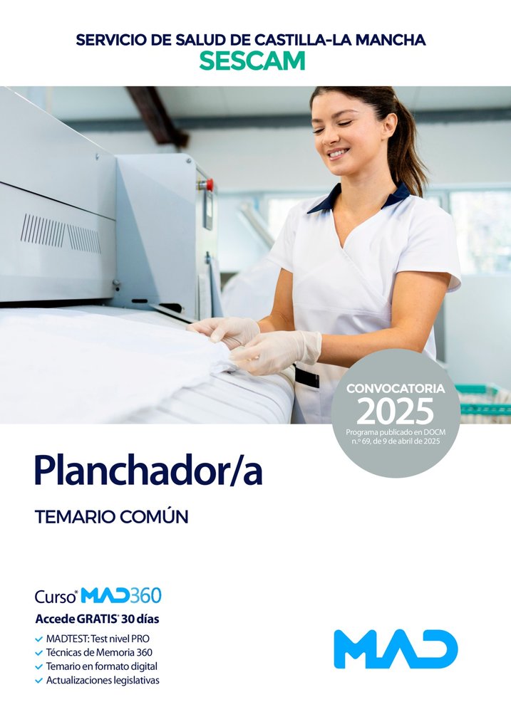 PLANCHADOR/A TEMARIO COMUN SERVICIO SALUD CASTILLA-LA MANCHA | portada del libro