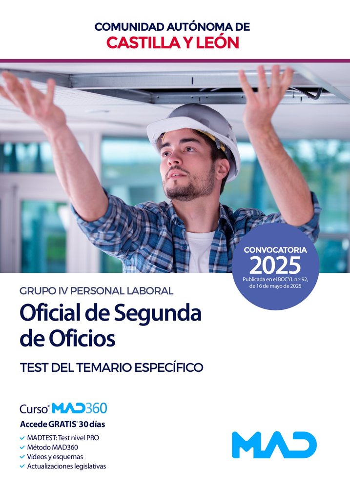OFICIAL DE SEGUNDA DE OFICIOS, TEMARIO ESPECIFICO | portada del libro