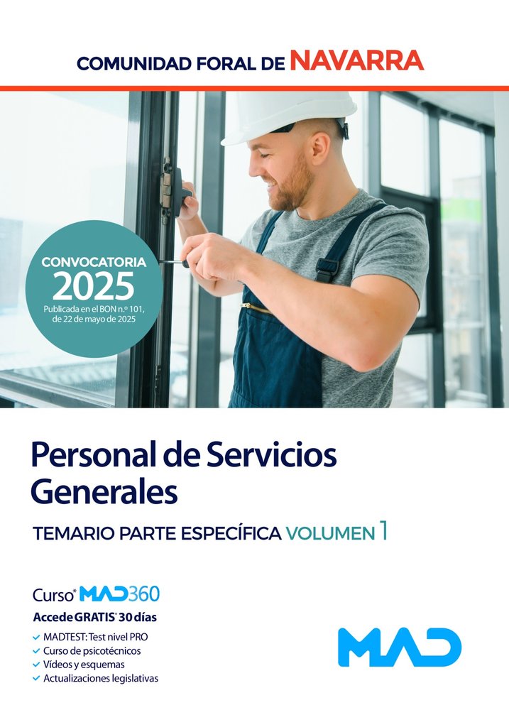 PERSONAL SERVICIOS GENERALES TEMARIO PARTE ESPECIFICA 1 NAV | portada del libro