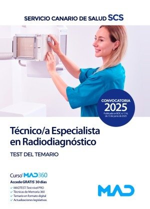 025 T3 TECNICO ESPECIALISTA RADIODIAGNOSTICO SERVICIO CANARIO SALUD | portada del libro