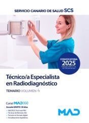 025 T4 TECNICO ESPECIALISTA RADIODIAGNOSTICO SERVICIO CANARIO SALUD | portada del libro
