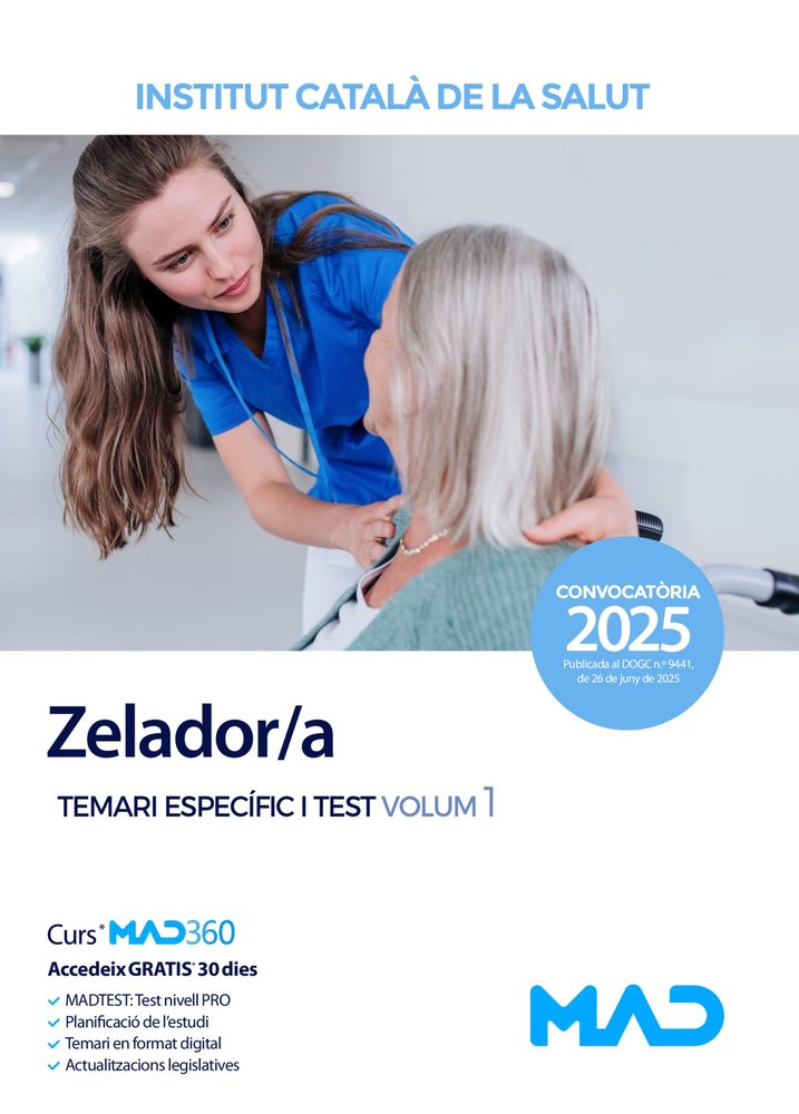 ZELADOR/A TEMARI ESPECIFIC 1 I TEST INSTITUTO CATALAN SALUD | portada del libro