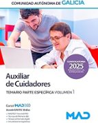 (TEMARIO PARTE ESPECIFICA).(VOL.1).AUXILIAR DE CUIDADORES, de Varios autores | portada del libro
