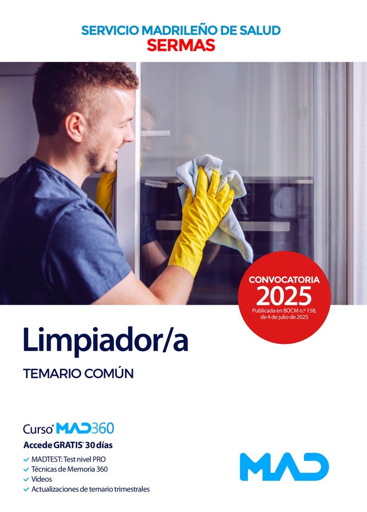 LIMPIADOR SERMAS TEMARIO COMUN, de VV.AA. | portada del libro