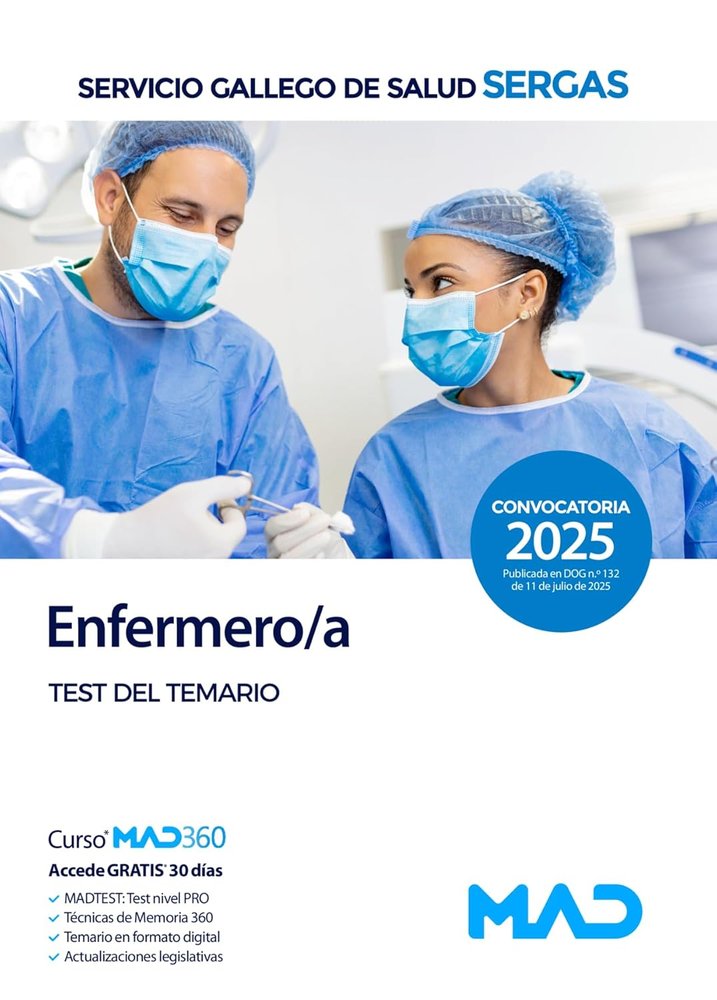 (TEST DEL TEMARIO).ENFERMERO/A, de AA.VV. | portada del libro