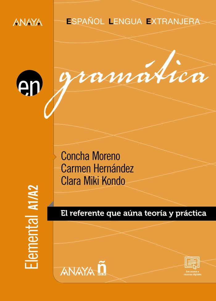 GRAMATICA NIVEL ELEMENTAL A1-A2, de MORENO GARCIA, CONCHA | portada del libro