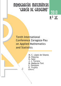 Tenth International Conference Zaragoza-Pau on Applied Mathematics and Statistics. Jaca. Spain, Sept | portada del libro