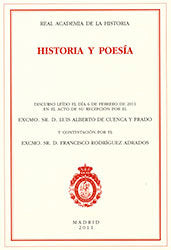 Historia y poesía., de Cuenca y Prado, Luis Alberto de | portada del libro