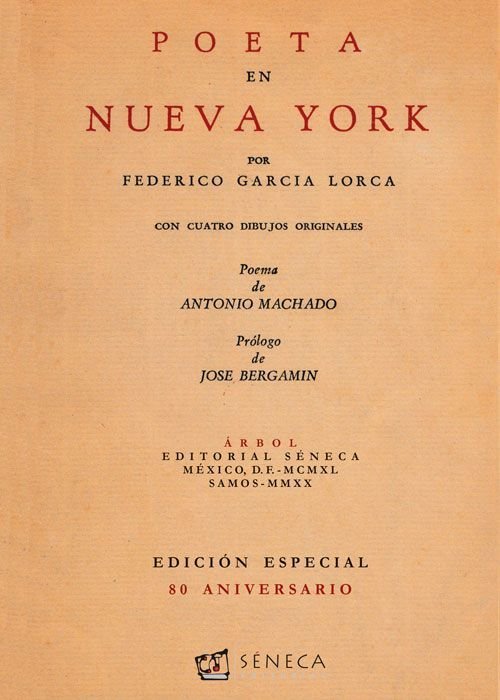 POETA EN NUEVA YORK, de GARCIA LORCA, FEDERICO | portada del libro