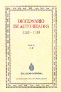 DICCIONARIO DE AUTORIDADES TOMO III, de Varios autores | portada del libro