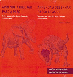 Aprenda a dibujar paso a paso mamíferos y dinosaurios, de Sergio | portada del libro