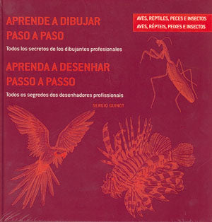 Aprende a dibujar paso a paso aves, reptiles, peces e insectos, de Sergio | portada del libro