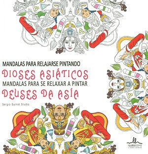 Mandalas para relajarse pintando dioses asiáticos, de Sergio Guinot Studio | portada del libro