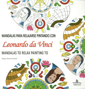 Mandalas para relajarse pintando con Leonardo da Vinci, de Sergio Guinot Studio | portada del libro
