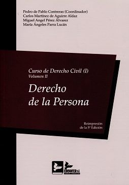 CURSO DERECHO CIVIL I - VOLUMEN II, de DE PABLO CONTRERAS | portada del libro