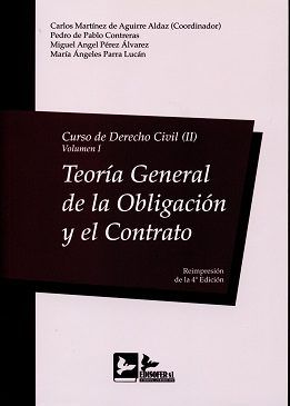 CURSO DERECHO CIVIL II-VOLUMEN I, de MARTINEZ DE AGUIRRE ALDAZ | portada del libro