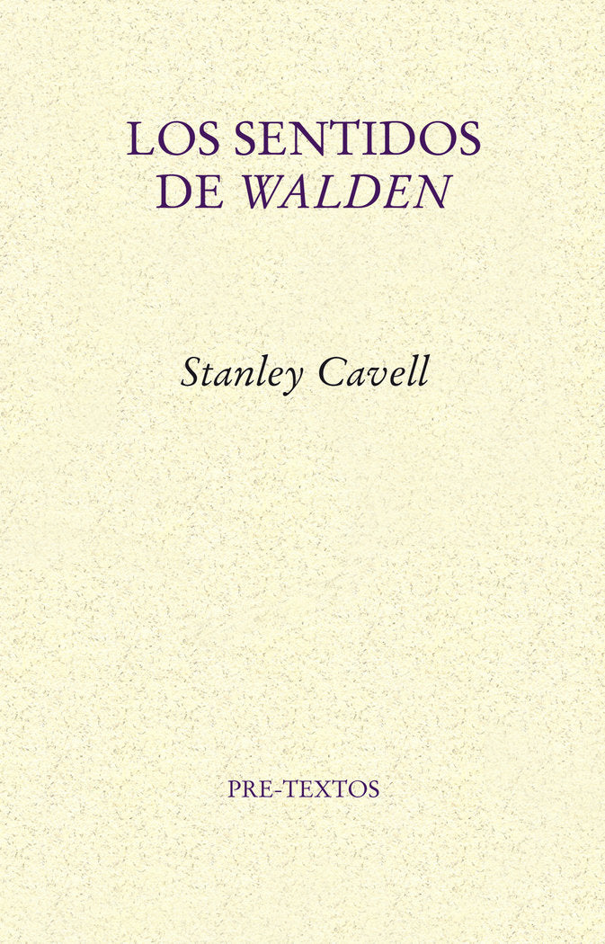 SENTIDOS DE WALDEN PT-1143, de Cavell | portada del libro