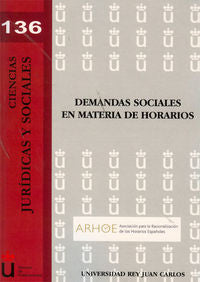 Demandas sociales en materia de horarios, de Laguna Sánchez [et al.] | portada del libro