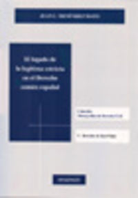 El legado de la legítima estricta en el Derecho común español, de Menéndez Mato | portada del libro