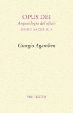 OPUS DEI, de Giorgio Agamben | portada del libro