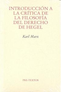 Introducción a la crítica de la filosofía del derecho de Hegel, de Marx | portada del libro