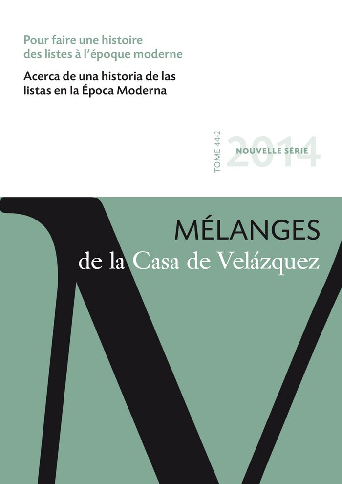 Pour faire une histoire des listes à l'époque moderne, de Varios autores | portada del libro